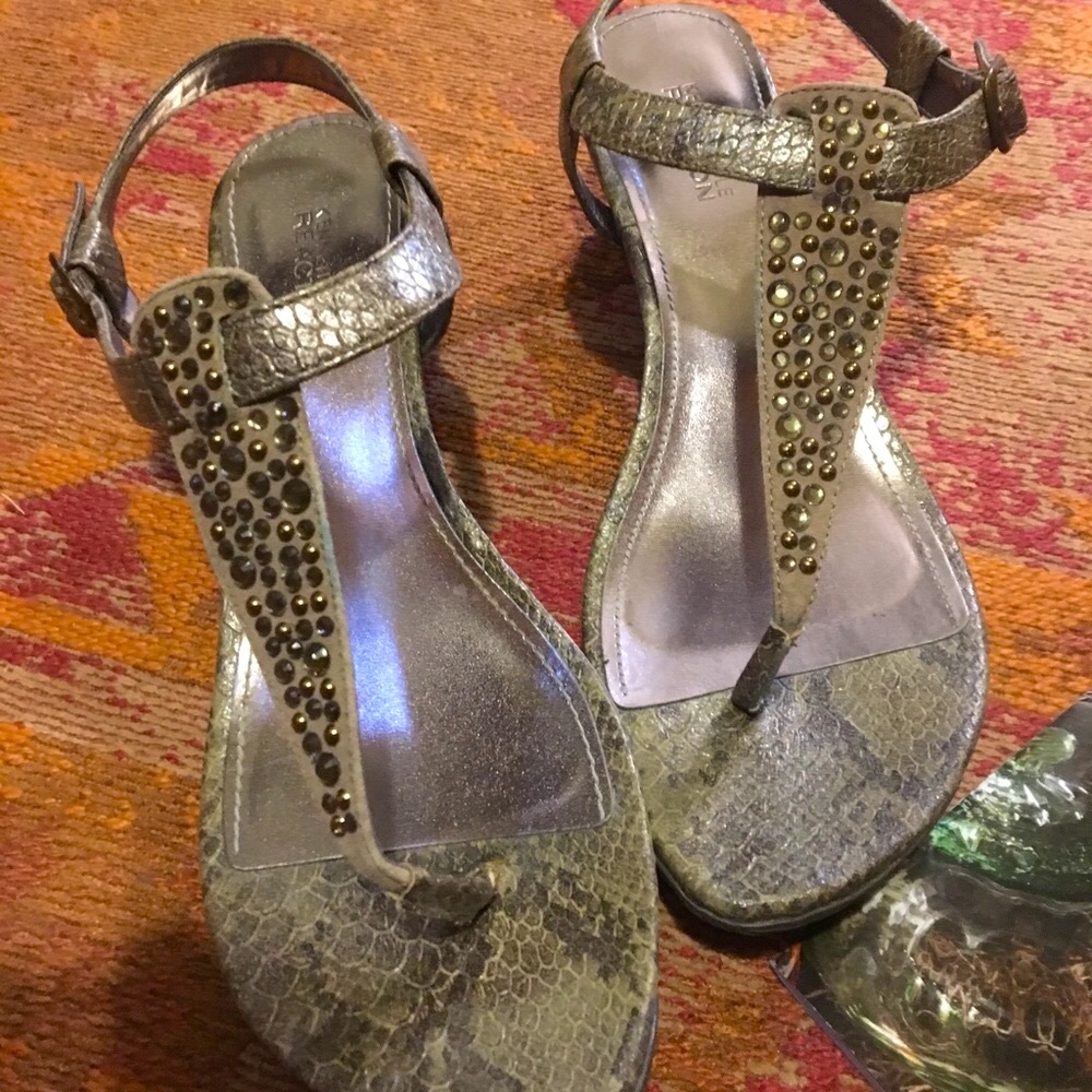 🍀Kenneth Cole Reaction Sunbaked leather sandals